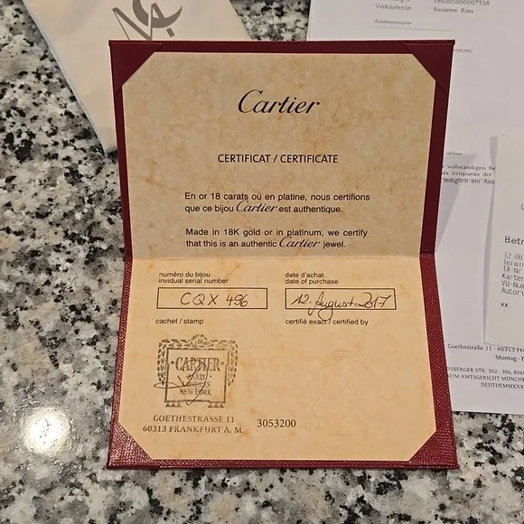 Cartier C De Cartier Diamond Ring in Platinum  0.07 CTW - Picture 4 of 6